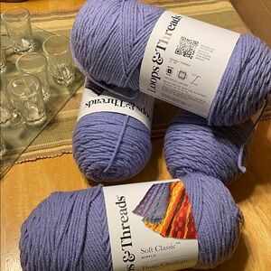 Loops & Threads Soft Classic Yarn - periwinkle 4 - 7oz skeins